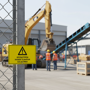 Nouveau panneau de signalisation de sécurité pour opérateurs - Signalisation d'avertissement pour une sécurité accrue sur le lieu de travail - Product Image 3