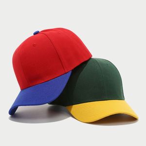 New Fashion Baseball Cap Women Men <b>Sunscreen</b> Baseball Hat Outdoor Sports Sunshade 6 Panel Solid Color Splicing Sports Hat - Product Image 1