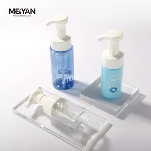 MYPACK 사용자 정의 투명 액체 비누 애완 동물 블루 플라스틱 거품 펌프 병 거품 목욕 100ml 200ml