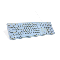 Fabricant de clavier personnalisé Clavier filaire de bureau rétro à touches rondes mignonnes