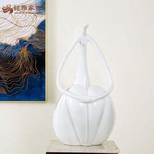 Haute qualité décoration de la maison humaine nue Statue Yoga corps Figurine Art exposition résine Sculpture - Product Image 2