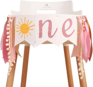First Trip Around the Sun <b>Decoration</b> <b>Birthday</b> Souvenir Gift Cake Smash Props You Are My Sunshine High Chair Banner - Product Image 2