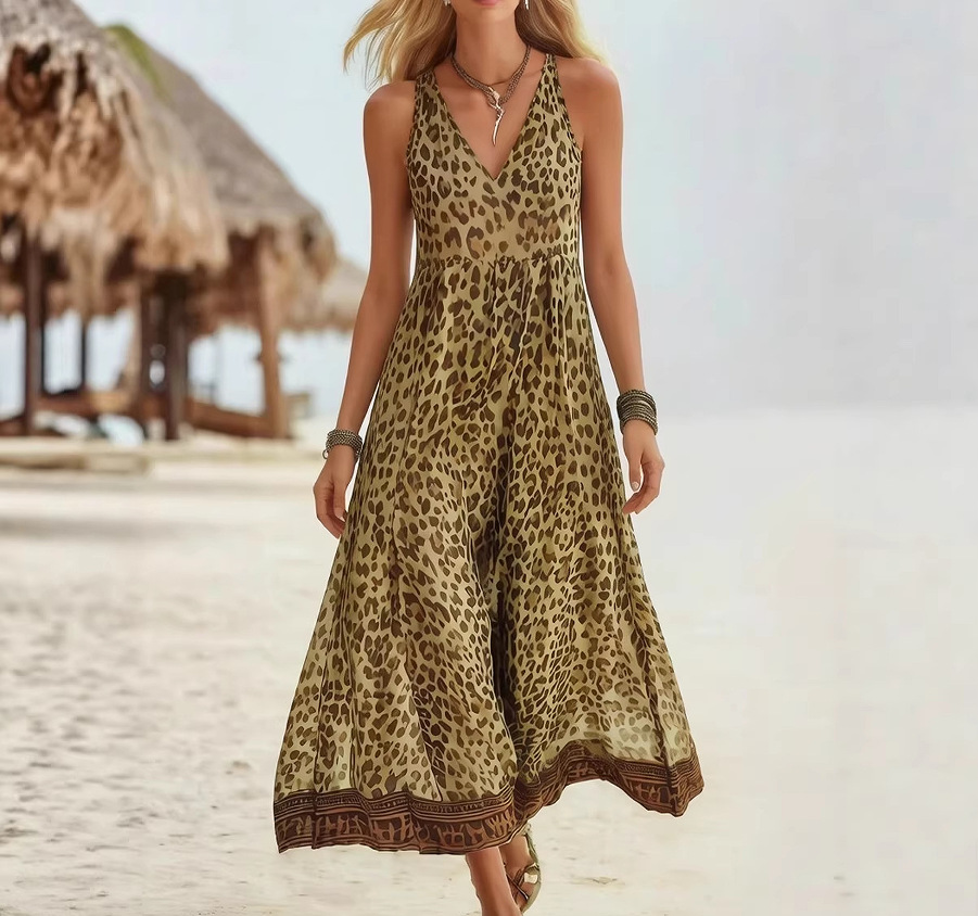 sachin and babi light blue dress Animal Print Chiffon Maxi Dress 45 Sizes 6, 8, 10, 12  www.donnasboutique.com