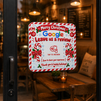 Carte NFC à thème de Noël, carte de visite Google Review en PVC RFID NTAG213 215 216 pour restaurant, café, bar, carte cadeau de vacances