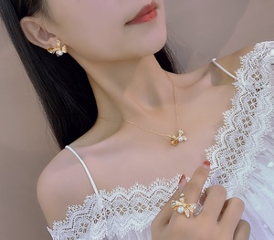 Bedazzled <strong>Jewelry</strong> <strong>Supplies</strong> Women Luxury Pearl Set Gold Plated Bridal Wedding <strong>Jewelry</strong> Set <strong>Wholesale</strong> <strong>China</strong> - Product Image 6