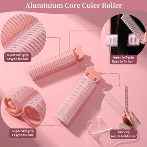 Set di Bigodini in Plastica Fredda Rosa per Acconciature, Clip Autoadesive per Volume e Morbidezza, Uso Domestico SY137 - Product Image 2