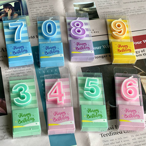 Sinh Nhật Wedding Party Trang Trí Nguồn Cung Cấp Sáp Paraffin May Mắn Đầy Màu Sắc Ưa Thích Hạnh Phúc Sinh Nhật Số Nến Cho Bánh - Product Image 3