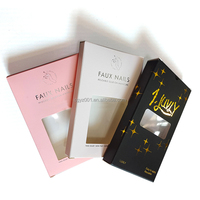 Caja de Papel para Uñas de Color Personalizada ZJ-053 con Ventana, Caja de Papel con Etiqueta Privada