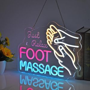Foot <b>Massage</b> Neon Sign LED dimmable USB powered ambient light store window decoration light street indicator light Customized 5v - Product Image 4