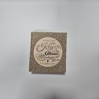Palette di ombretti vuota di lusso vintage con superficie dorata, stile libro, apribile a libro, per packaging cosmetico fai-da-te con etichetta privata