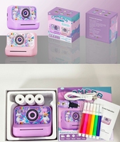 Appareil photo à impression instantanée 1080P HD Appareil photo numérique pour enfants Garçons Filles Cadeaux d'anniversaire Vidéo pour enfants Appareil photo instantané Mini Imprimante photo