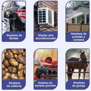 เครื่องฉีดน้ำล้างรถแบบพกพาไร้สายขนาดเล็ก  แรงดันสูง  ทำความสะอาดได้ดีกว่า  ใช้งานง่าย  ปืนฉีดน้ำ  ปืนฉีดน้ำแบตเตอรี่  ดูแลรักษารถยนต์ - Product Image 3