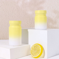 Contenants en plastique PET personnalisés avec bouchon à vis de 80 ml et 120 ml, flacons vides pour capsules avec impression sérigraphique