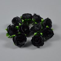 Fleur artificielle Mini Rose tête de fleur 1.18 pouces Rose en soie pour guirlande de décoration murale de fleurs de mariage