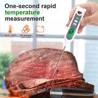 Termometer Daging Digital Genggam Habotest HT690 dengan Probe Baja Tahan Karat 304, USB, OEM/ODM yang Dapat Disesuaikan, Konversi Satuan /F