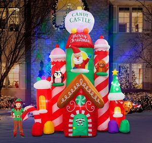 <span class=keywords><strong>Castillo</strong></span> Inflable Navideño de 3 Metros de Altura con Santa Claus, Hombre de Jengibre y Pingüino, <span class=keywords><strong>Castillo</strong></span> Inflable para Decoración Exterior - Product Image 5