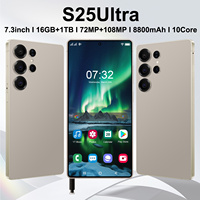 S25 Ultra Navigator GPS 5G Móvil, Pantalla AMOLED de 7.3 Pulgadas y 120Hz, 108MP, 8000mAh, 16GB, 1TB, WiFi, IMEI Certificado, MTK Dimensity, Nuevo de Fábrica