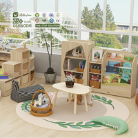 Ensemble table et chaises en bois Hikeylove, style Montessori moderne, pour garderie, école maternelle, mobilier de crèche, armoire de rangement.