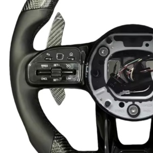 พวงมาลัยรถยนต์ทำจากคาร์บอนไฟเบอร์สำหรับ Mercedes Benz <span class=keywords><strong>AMG</strong></span> C E S คลาส W204 W205 W222 G500 G55 G63ชิ้นส่วนยานยนต์ S500 - Product Image 3