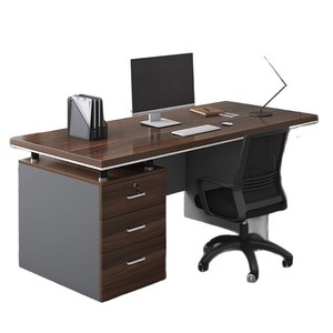 <b>Office</b> Desk Employee <b>Workstation</b> Single Table Chair Set Minimalist Modern Solid Wood Removable Customizable Size Home Drawer - Product Image 5