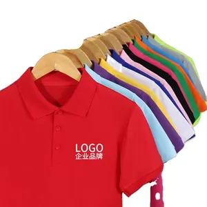 Factory Custom logo solid color plain blank pique cotton embroidery t shirt cotton t-shirts men's polo shirts