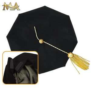 Deluxe <span class=keywords><strong>PhD</strong></span> vestido de graduación paneles de terciopelo de poliéster mate Unisex vestido de graduación de doctorado OEM ODM suministro a granel - Product Image 5