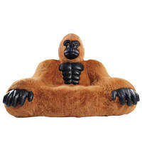 Costume de Gorille Gonflable de Luxe sur le Thème des Animaux Personnalisés, Costume de Gorille, Nouveau, Canapé-Lit en Forme de Gorille, 3-5 Personnes Assises