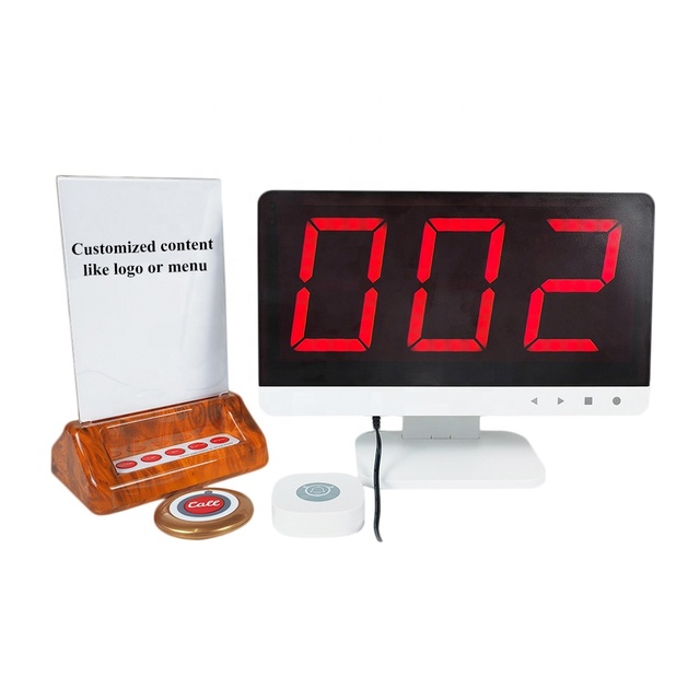 Cafe Service Smart Buzzer Display Screen Guest Paging System Table Call Button Wireless Vibrating Wrist Watch Pager Restaurant