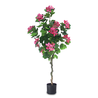 CHUANGFA Bunga Bauhinia Buatan 120cm - Dekorasi Dalam Ruangan Ramah Lingkungan dari Plastik untuk Thanksgiving & Pernikahan