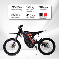 Moto tout-terrain électrique Falcon Pro 72V 8500W, course de montagne, endurance, piste
