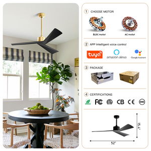<span class=keywords><strong>Ventilador</strong></span> <span class=keywords><strong>de</strong></span> <span class=keywords><strong>Techo</strong></span> HSG Modelo 908 Bldc, Diseño Moderno, 52 Pulgadas, Corriente Alterna/Continua, el <span class=keywords><strong>Mejor</strong></span> <span class=keywords><strong>Ventilador</strong></span> <span class=keywords><strong>de</strong></span> <span class=keywords><strong>Techo</strong></span> <span class=keywords><strong>con</strong></span> Control Remoto, ABS, 3 Aspas - Product Image 3
