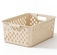 Panier de rangement en plastique de qualité supérieure, organiseur de bureau, bac pour collations, jouets, articles divers, cuisine, usage domestique, conteneur de rangement robuste et empilable