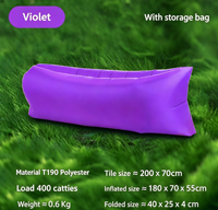 Canapé gonflable léger et pliable, imperméable, pour le camping, la plage, avec sac de transport