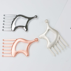 Peine Facial Gua Sha Multifuncional de Aleación de Aluminio, Masajeador Ergonómico para el Cuero Cabelludo, Herramienta de Masaje de Puntos de Acupuntura y Meridianos - Product Image 1