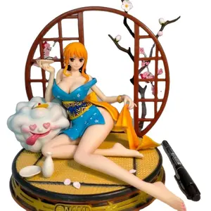 Vendita all'ingrosso anime statua grande-26cm Action Figure in PVC collezione di grandi dimensioni modello Toy Doll regalo Anime Tolys One Piece Aurora National Wind nami GK Statue