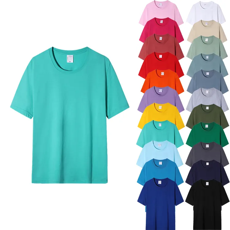 Premium Mens Cotton fashion Blank Tshirts Wholesale Blank Unisex Printing Custom Logo 100% Cotton T Shirt Plain Men T-shirt