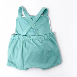 OEM ODM Combinaison bébé en soie de lait imprimée à volants, barboteuse sans manches pour fillettes, tenue une pièce - Product Image 2