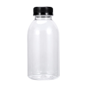 Pet Round Water Bottle 500ml Screw Cap Beverage Packaging Transparent Plastic Bottle - Product Image 1