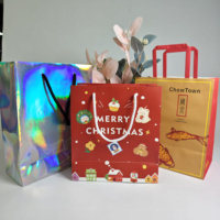 Sacs de shopping/cadeaux de luxe en papier recyclé écologique durable avec logo personnalisé en gros, poignée en corde de coton