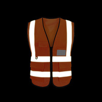 Veste de sécurité réfléchissante en gros, haute visibilité, gilet de travail d'avertissement pour la construction et la circulation routière