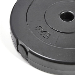 Venta DE FÁBRICA DE Nantong <span class=keywords><strong>Cemento</strong></span> de plástico negro Lleno de pesas con mancuernas regulares Placa de peso Pesos libres - Product Image 6