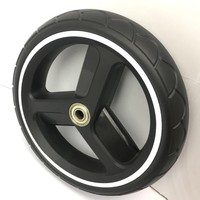 Roue en mousse PU de 7 pouces et 12 pouces, roue à rayons en plastique pour poussette de bébé