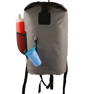 Bolsa rígida ligera con cierre enrollable de PVC 500D, resistente al agua, mochila y vejiga de agua, tres combinaciones de productos