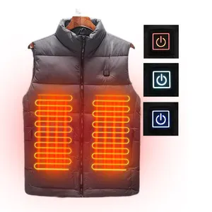 New Design Wholesale USB Smart Rechargeable Temperature Adjustable Sport Waistcoat Travel Unisex Heat Vest
