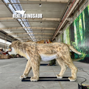 โมเดล <span class=keywords><strong>Smilodon</strong></span> รูปสัตว์เหมือนจริงอุปกรณ์เพื่อความบันเทิงในสวนกลางแจ้งขนาดเท่าของจริง - Product Image 6