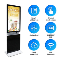 Estación de Señalización Digital Interior, Quiosco, Equipo de Publicidad, Pantalla LCD 4K Ultra Delgada, Sistema CMS para Centros Comerciales, Panel de Información Inteligente de 32-98 Pulgadas