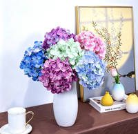 Fleur d'hortensia artificielle à toucher réel, imprimée en 3D, pour la décoration de mariage, de maison, d'hôtel et de table
