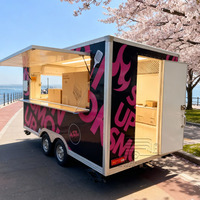 Food Truck Moderne Entièrement Équipé pour la Vente : Limonade, Jus, Vin, Crêpes, Desserts, Bubble Tea, Café, Boombox