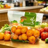 Op maat gemaakte ziplock plastic zakken, staande ziplock zakken voor vers fruit, voor voedselverpakkingen, transparante plastic zakken voor fruitverpakkingen (druiven)