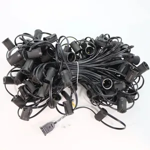 Outdoor 500ft C7 Lights 500Sockets 12in Space SPT1 18AWG C7 E12 String Lights